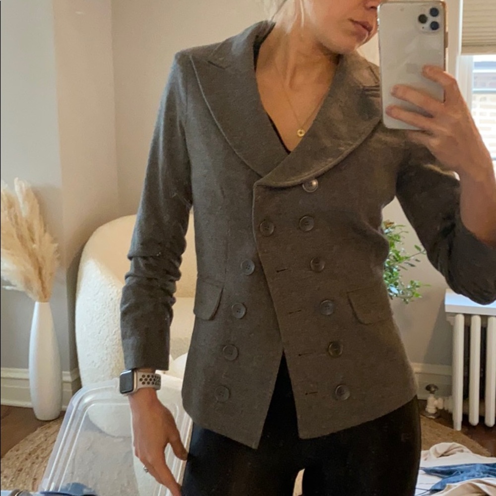 Gibson Grey Fitted Pea Coat